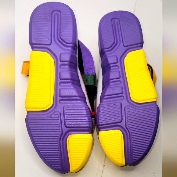 Women's Multi Colored Platform Velcro Strapped Sandal - Picture 10 of 16